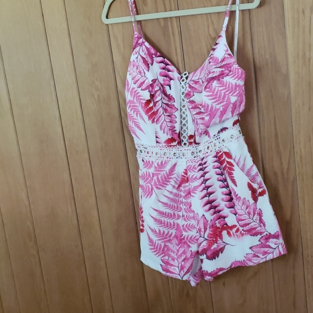 Pink Tropical Romper
